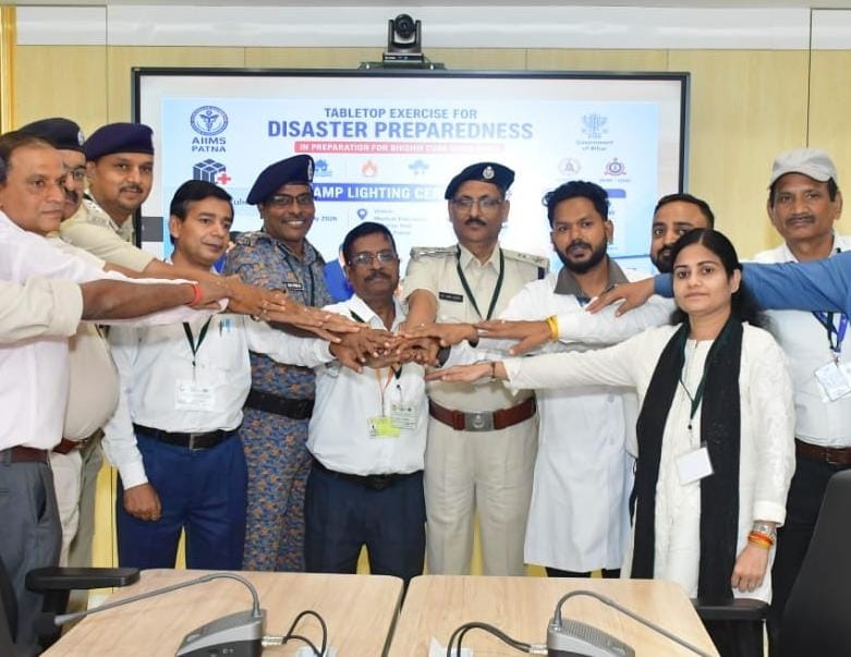 आपदा से निपटने की तैयारी तेज, एम्स पटना में 'भिष्म क्यूब' पर बहु-एजेंसी टेबलटॉप अभ्यास